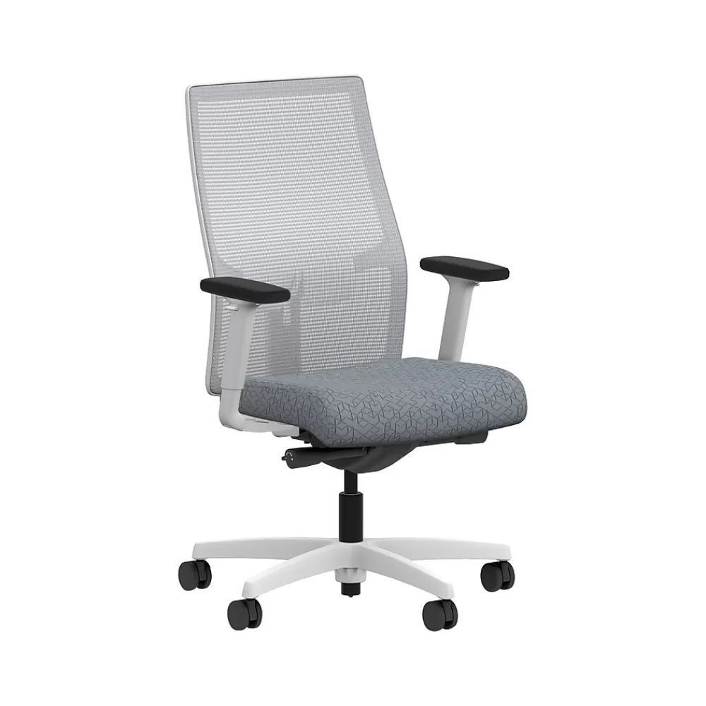 HON Ignition 2.0 Fabric/Mesh Swivel Task Chair, Basalt/Designer White (HIWMMKD.Y2.A.H.IF.APX25.DW.SB.DWX) Best Sale
