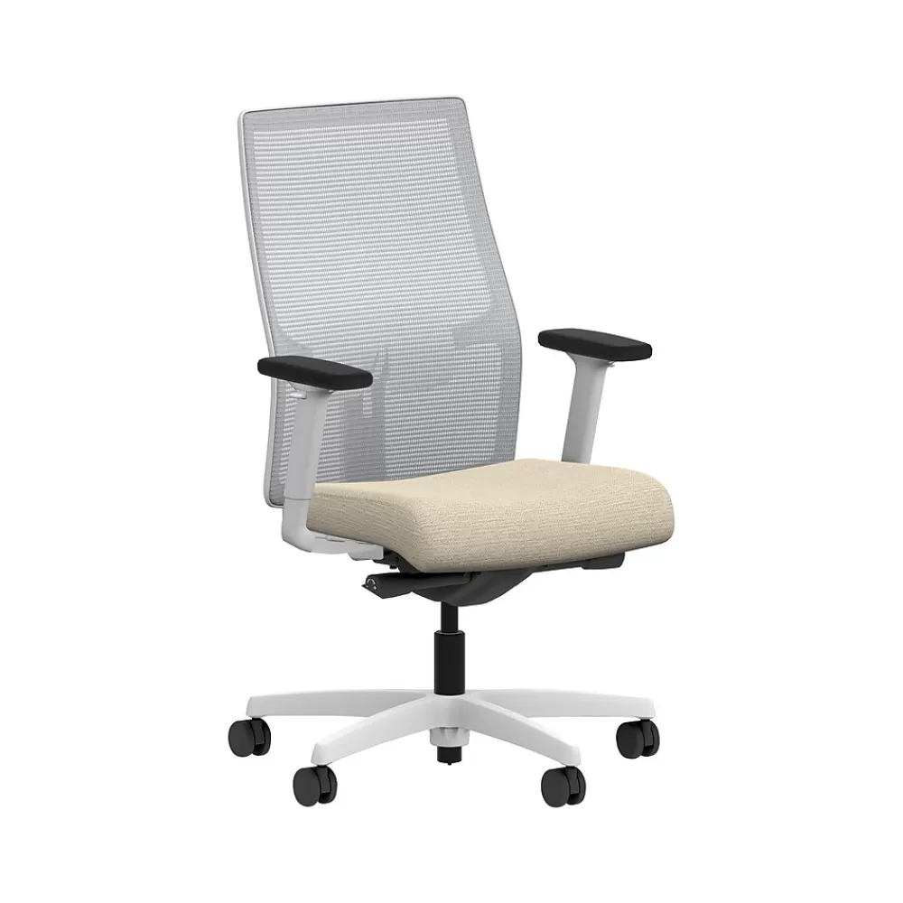 HON Ignition 2.0 Fabric/Mesh Swivel Task Chair, Biscotti/Designer White (HIWMMKD.Y2.A.H.IF.HAML11.DW.SB.DWX) Hot