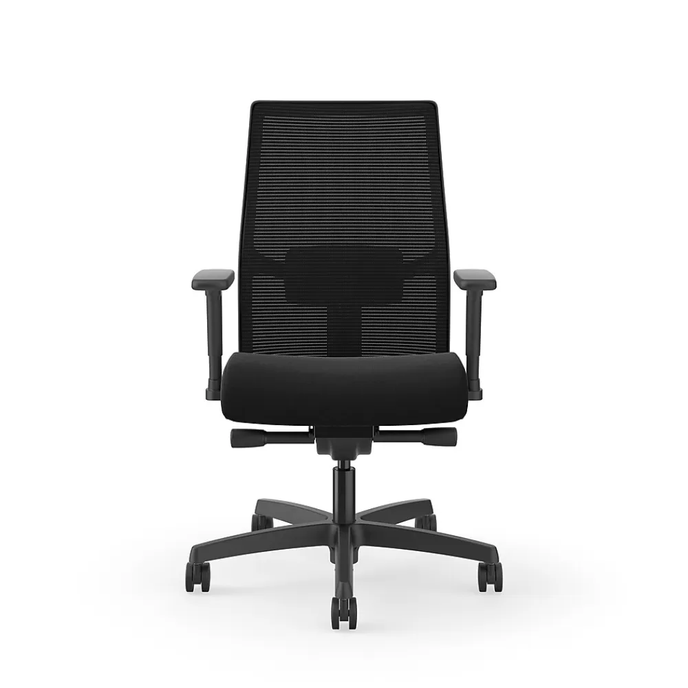 HON Ignition 2.0 Mesh/Fabric Computer and Desk Chair, Black (I2M2AMLCPIP) Clearance