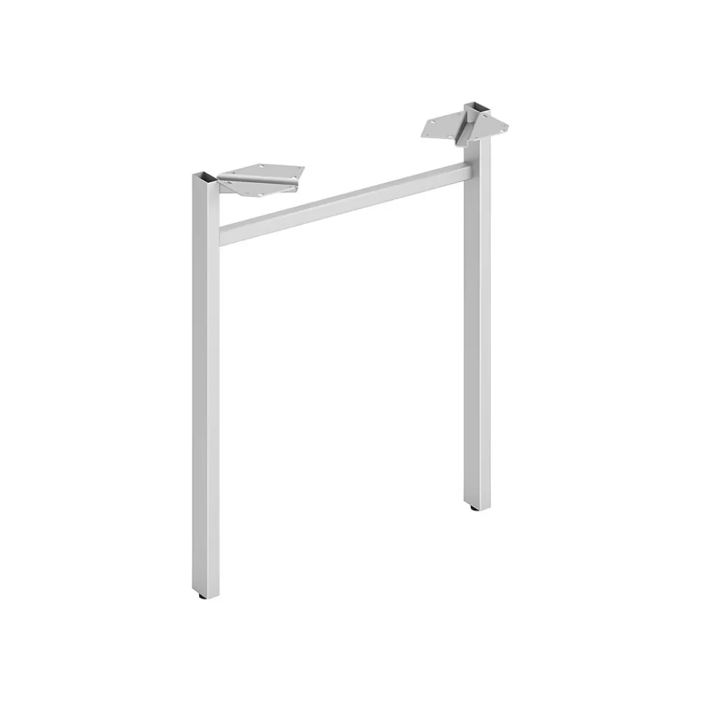 HON Mod 24" U-Shaped Desk Base, Silver (HLPLLEG24U.SLVR) New