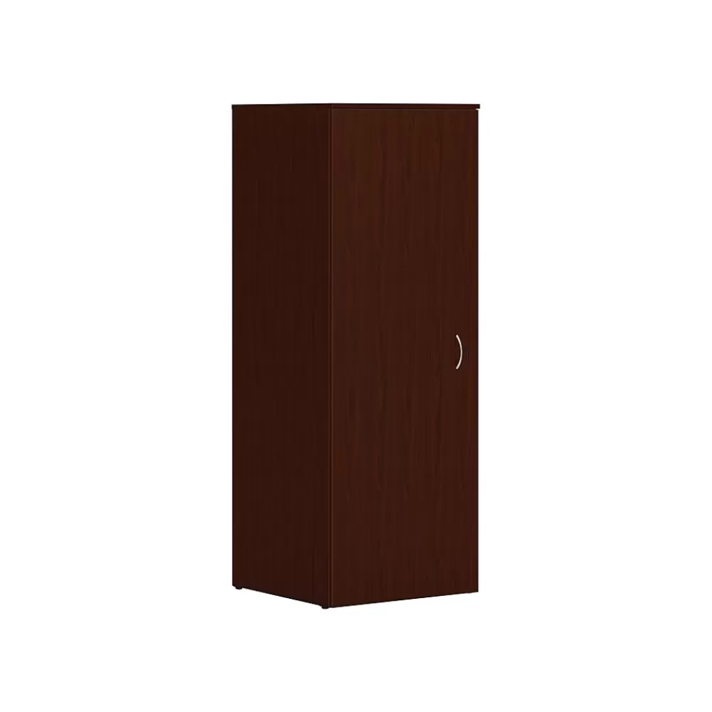 HON Mod 65" Wardrobe with 1 Shelf, Traditional Mahogany (HLPLW2424.LTM1) Cheap