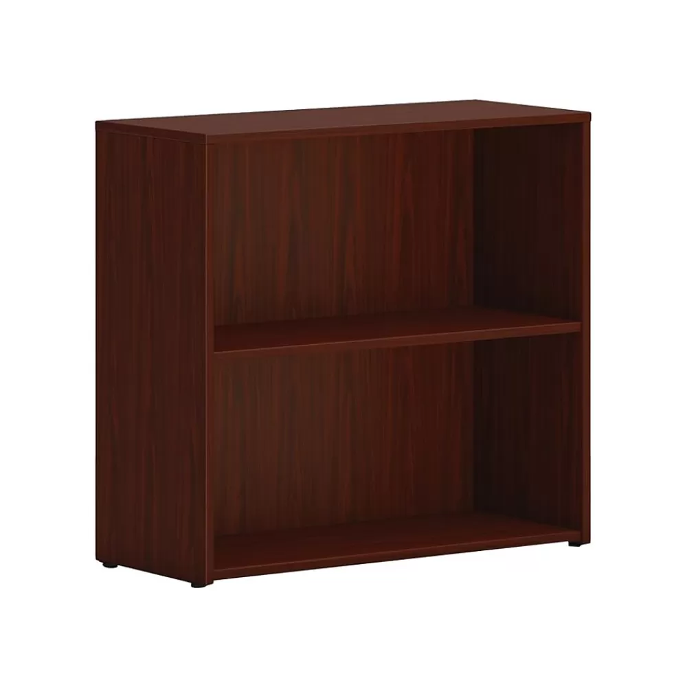 HON Mod 29"H 2-Shelf Bookcase, Traditional Mahogany (HLPLBC3013B2.LTM1) Best