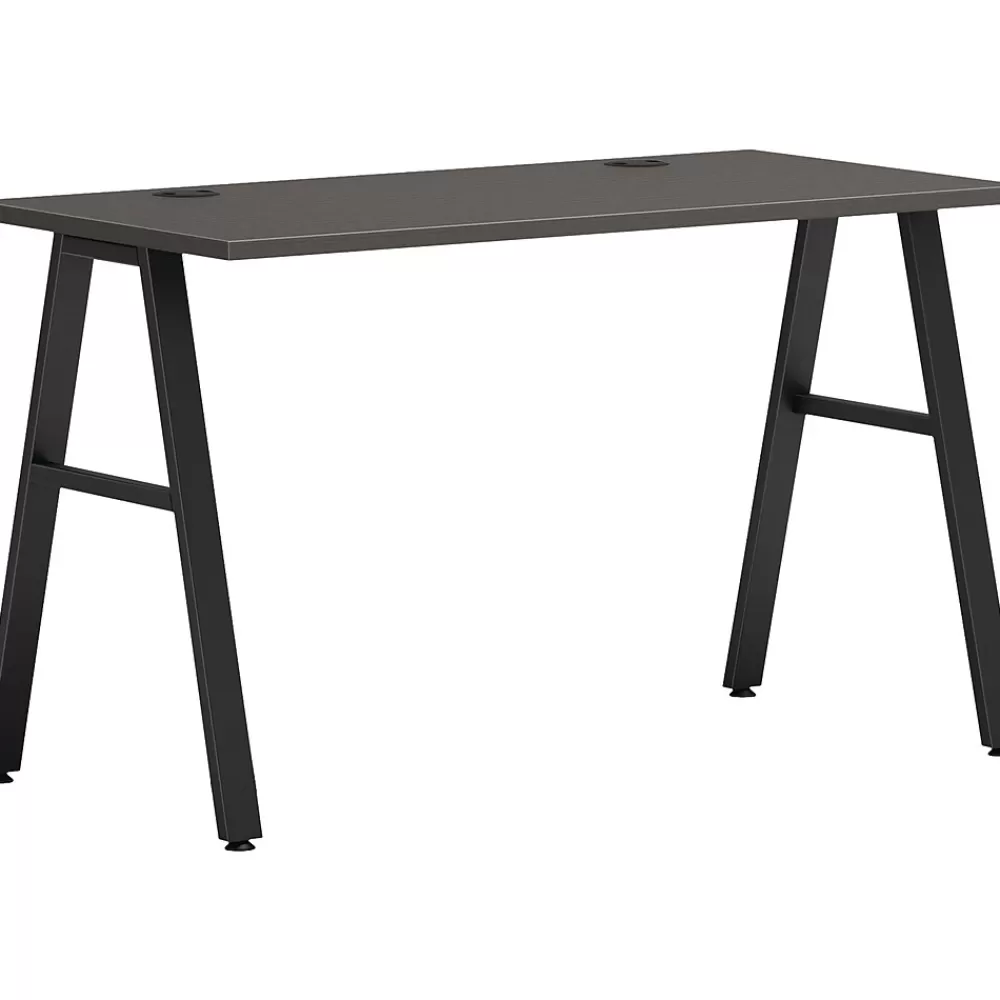 HON Mod 48"W Table Desk, Slate Teak (HLPL4824LS1ALEGBLK) Flash Sale