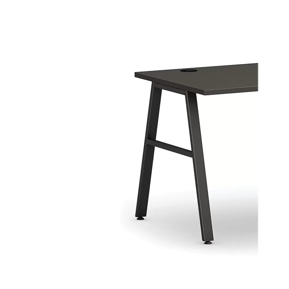 HON Mod 48"W Table Desk, Slate Teak (HLPL4824LS1ALEGBLK) Flash Sale
