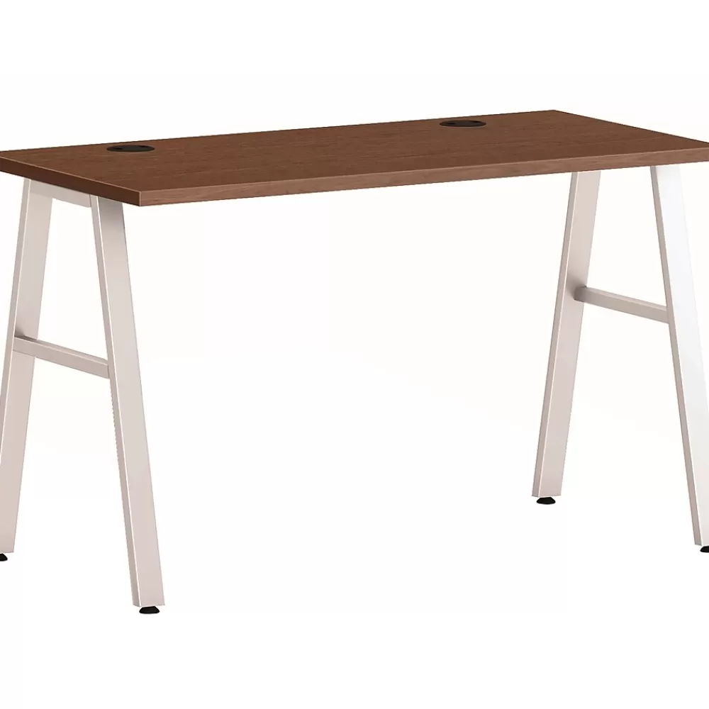 HON Mod 48"W Table Desk, Slate Teak (HLPL4824LS1ALEGSLV) Best