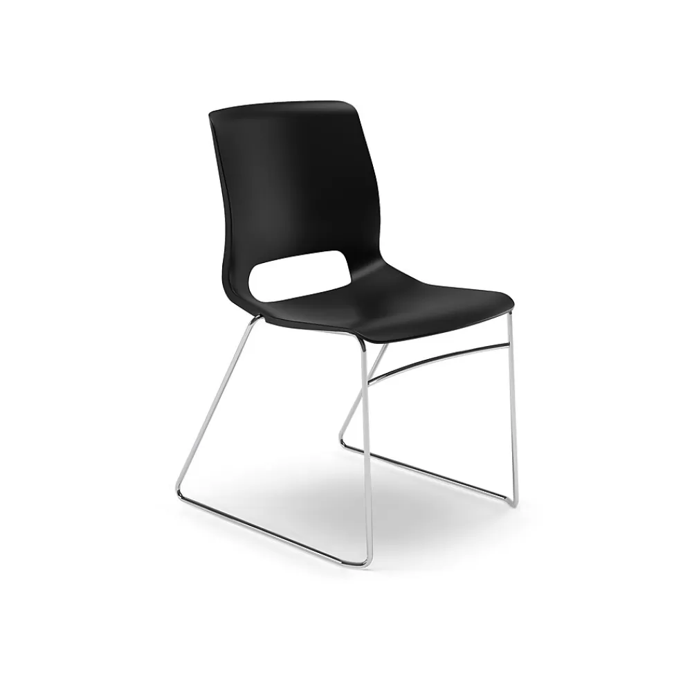 HON Motivate High-Density Stacking Chair, Onyx Shell, 4 per Carton Cheap