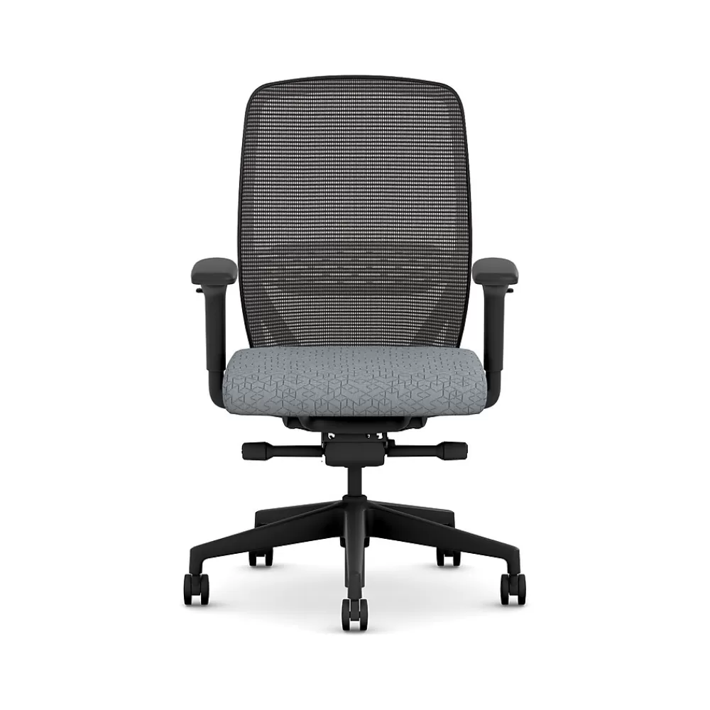 HON Nucleus Fabric/Mesh Swivel Task Chair, Basalt/Black (HNR1KD.Y2.STC.A.H.IM.APX25.BL.SB.T) Flash Sale