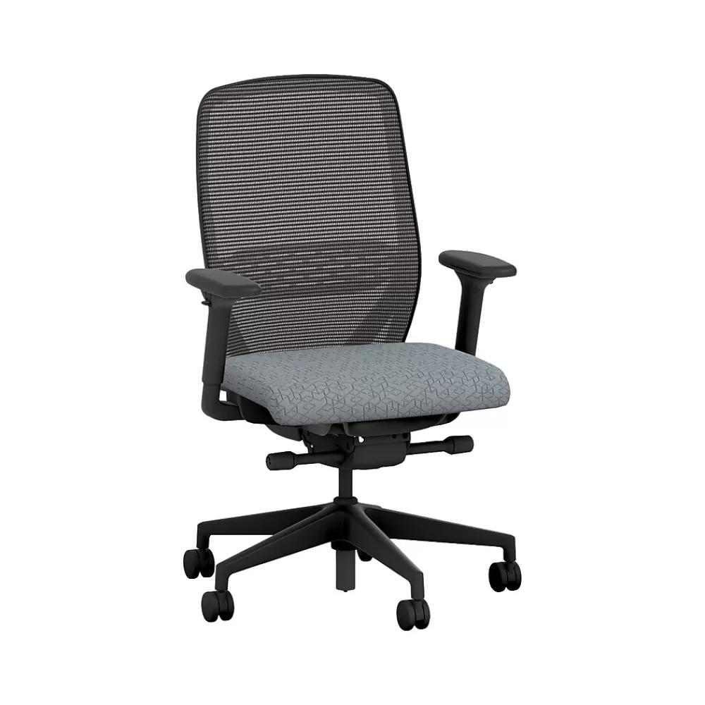 HON Nucleus Fabric/Mesh Swivel Task Chair, Basalt/Black (HNR1KD.Y2.STC.A.H.IM.APX25.BL.SB.T) Flash Sale