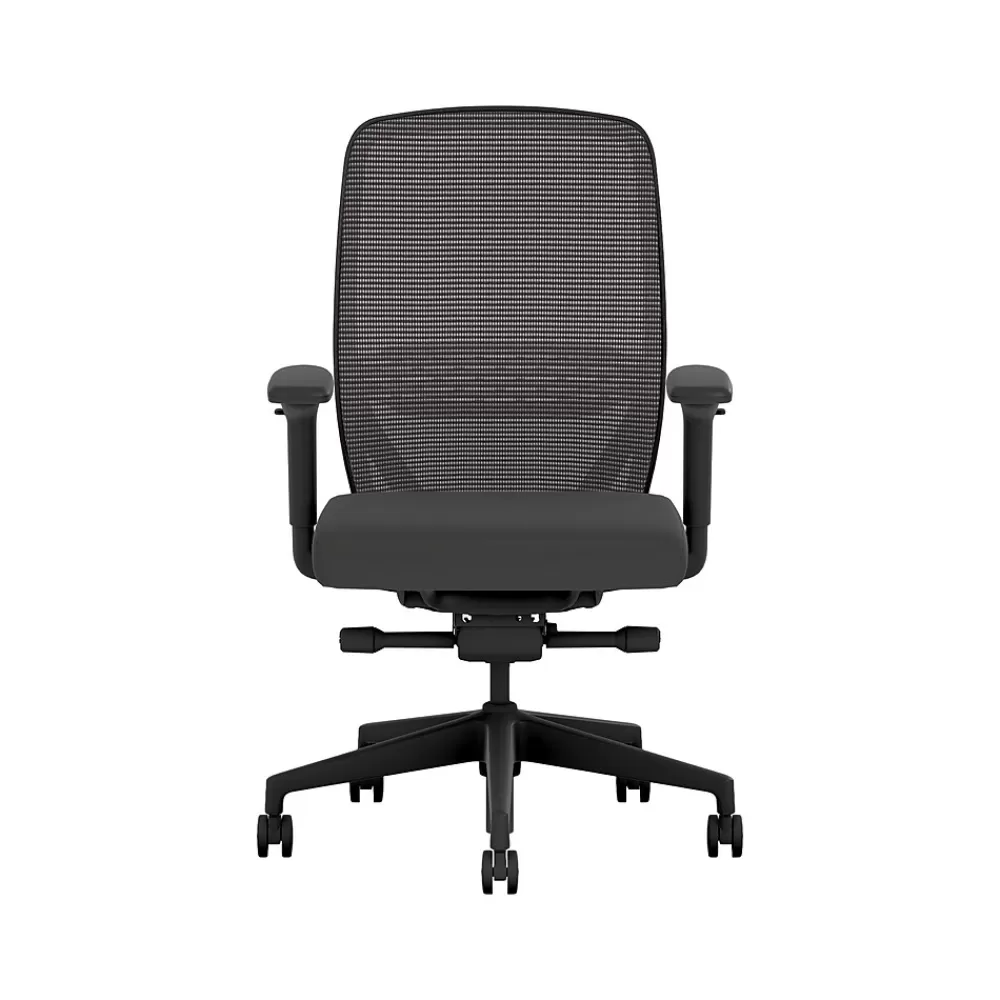 HON Nucleus Fabric/Mesh Swivel Task Chair, Black (HNR1KD.Y2.STC.A.H.IM.UR10.BL.SB.T) Sale