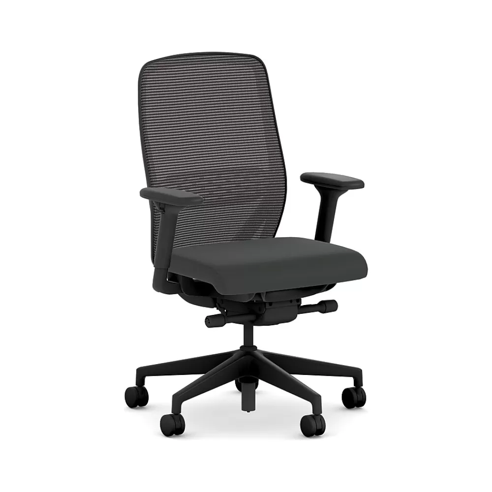 HON Nucleus Fabric/Mesh Swivel Task Chair, Black (HNR1KD.Y2.STC.A.H.IM.UR10.BL.SB.T) Sale