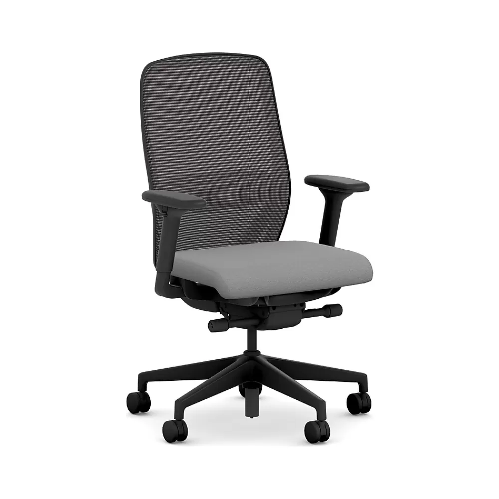 HON Nucleus Fabric/Mesh Swivel Task Chair, Frost/Black (HNR1KD.Y2.STC.A.H.IM.CU22.BL.SB.T) Store