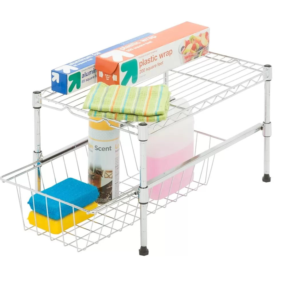 Honey-Can-Do Cabinet 11-3/4", Chrome (SHF-04058) Fashion