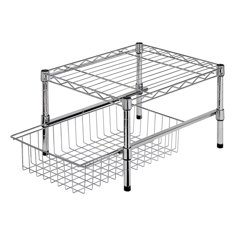 Honey-Can-Do Cabinet 11-3/4", Chrome (SHF-04058) Fashion