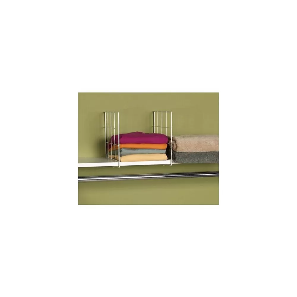 Household Essentials Wire Shelf Dividers, White, 2/Set (25001) Hot