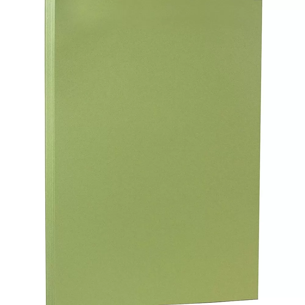 JAM Paper 80 lb. Cardstock Paper, 8.5" x 14", Olive Green, 50 Sheets/Pack (16729372) Hot