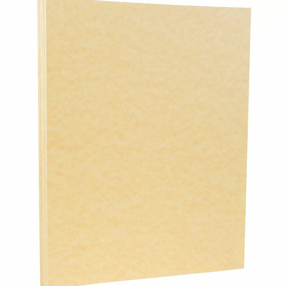 JAM Paper 8.5" x 11" Parchment Cardstock, 65lb, Antique Gold, 100/pack (27179G) Best