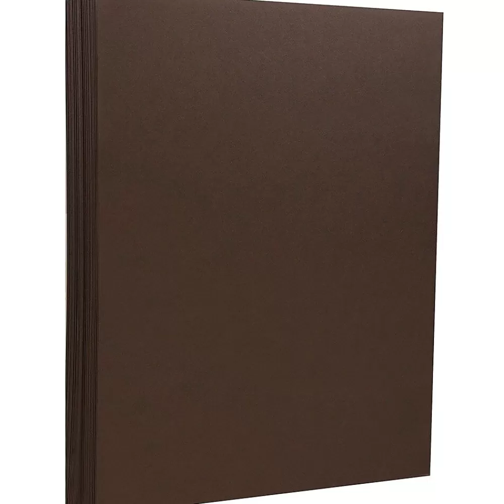 JAM Paper Extra Heavyweight 130 lb. Cardstock Paper, 8.5" x 11", Chocolate Brown, 25 Sheets/Pack (296431636) Best