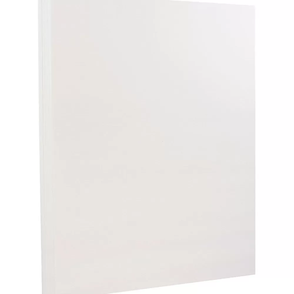 JAM Paper Strathmore 80 lb. Cardstock Paper, 8.5" x 11", Bright White, 50 Sheets/Pack (144000) Best Sale