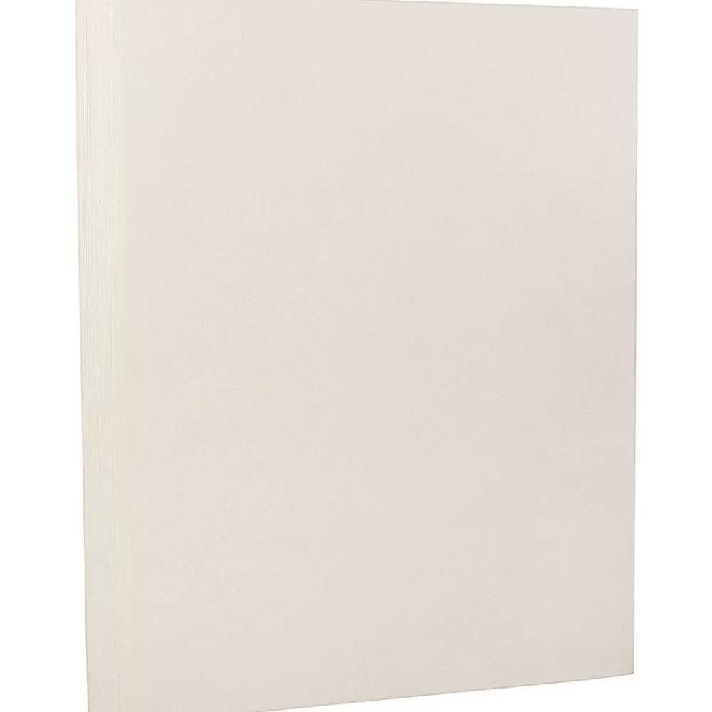 JAM Paper Strathmore 80 lb. Cardstock Paper, 8.5" x 11", Natural White, 50 Sheets/Pack (301115) Best Sale