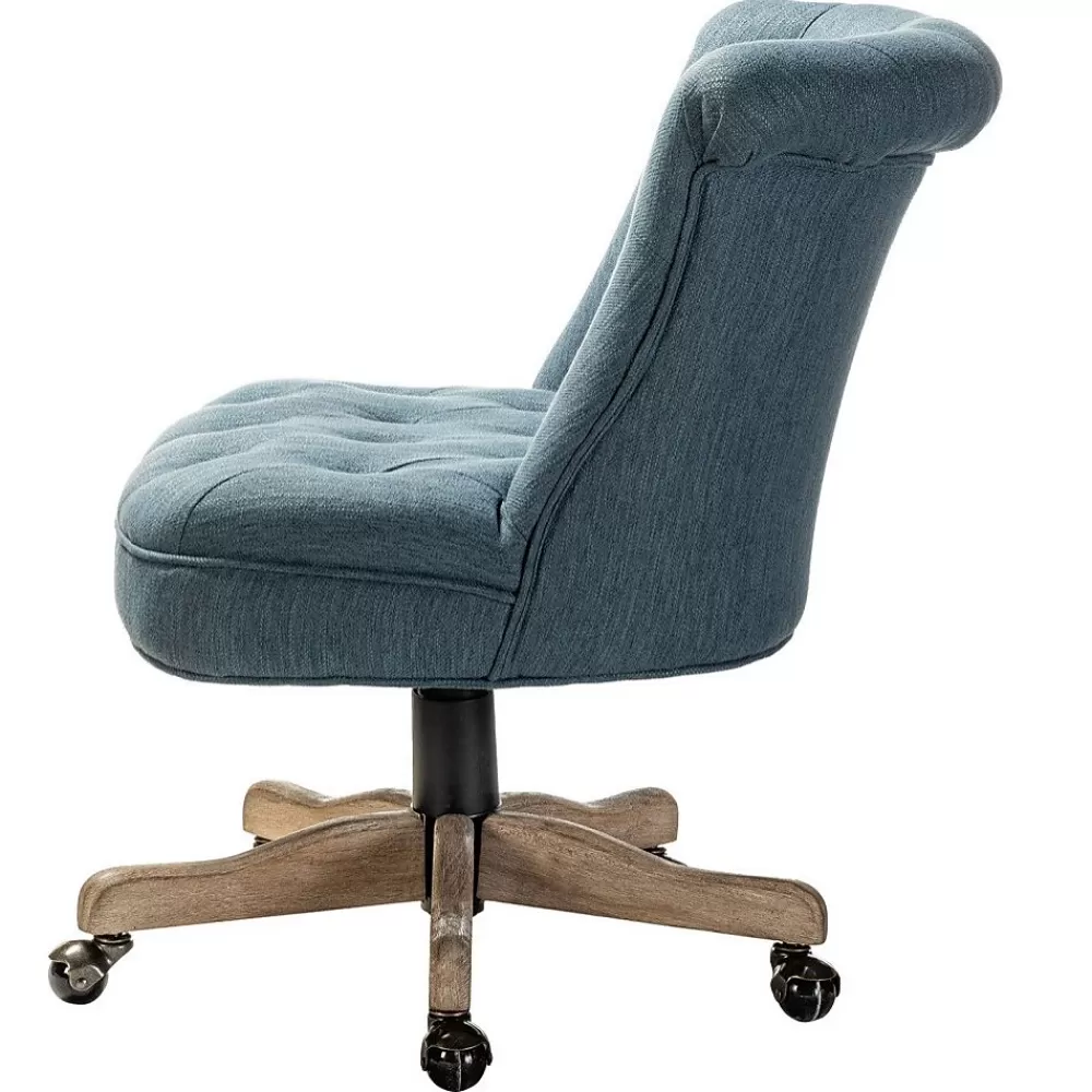 Karat Home Armless Fabric Swivel Task Chair, Blue (HOFMSY0096-BLUE) Shop