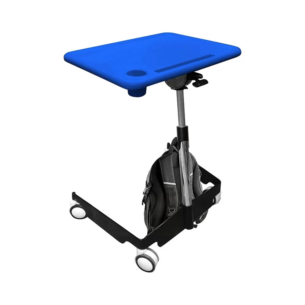 Kore Design Kids Sit-Stand Mobile Student Desk, Adjustable 31-38", Blue Cheap