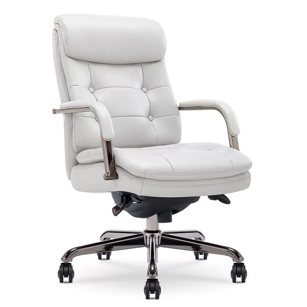 La-Z-Boy Sonata Ergonomic Bonded Leather Swivel Executive Chair, Gray and Graphite (CCHR10014B) Hot
