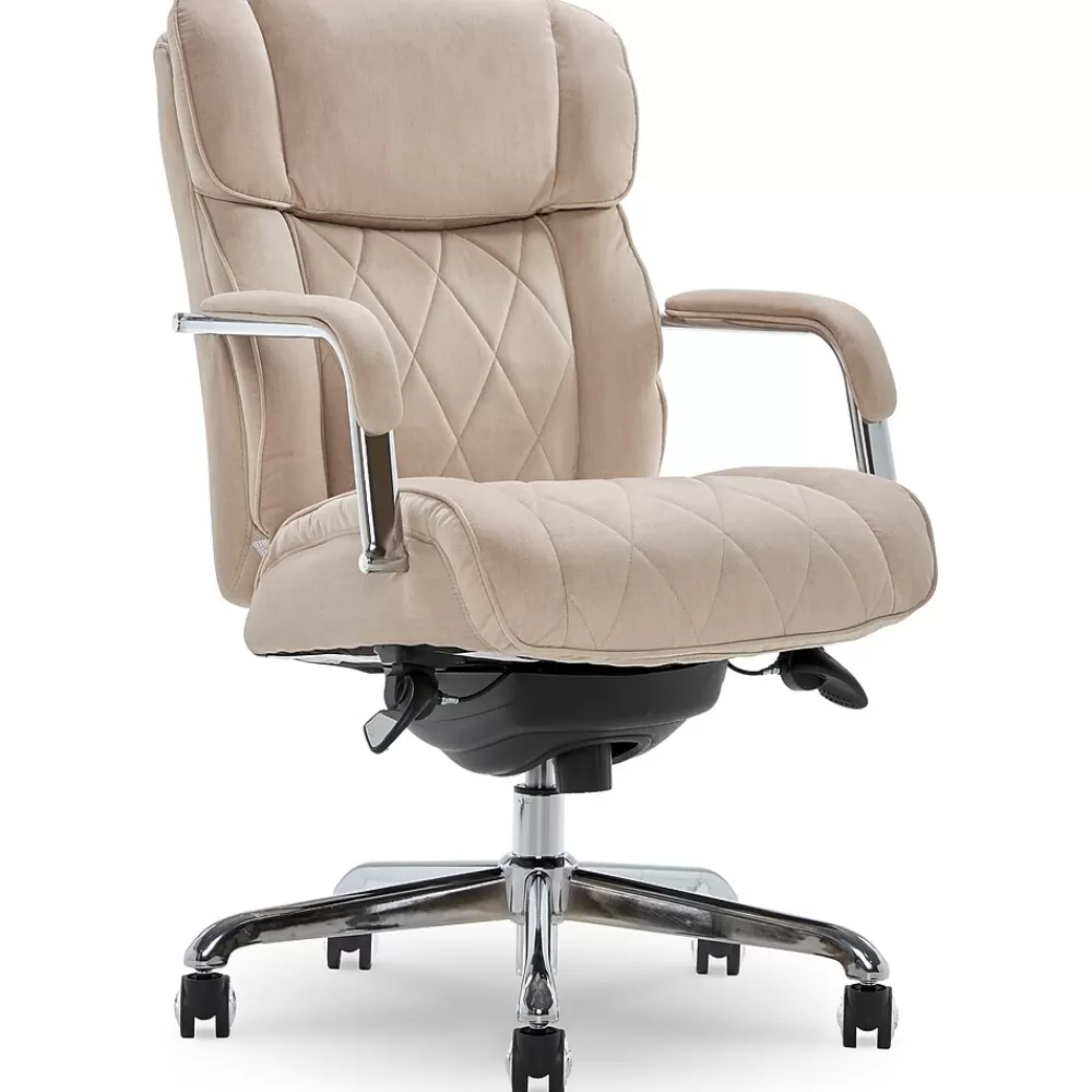 La-Z-Boy Sutherland Ergonomic Fabric Swivel Computer and Desk Chair, (CHR10048D) Cream Best
