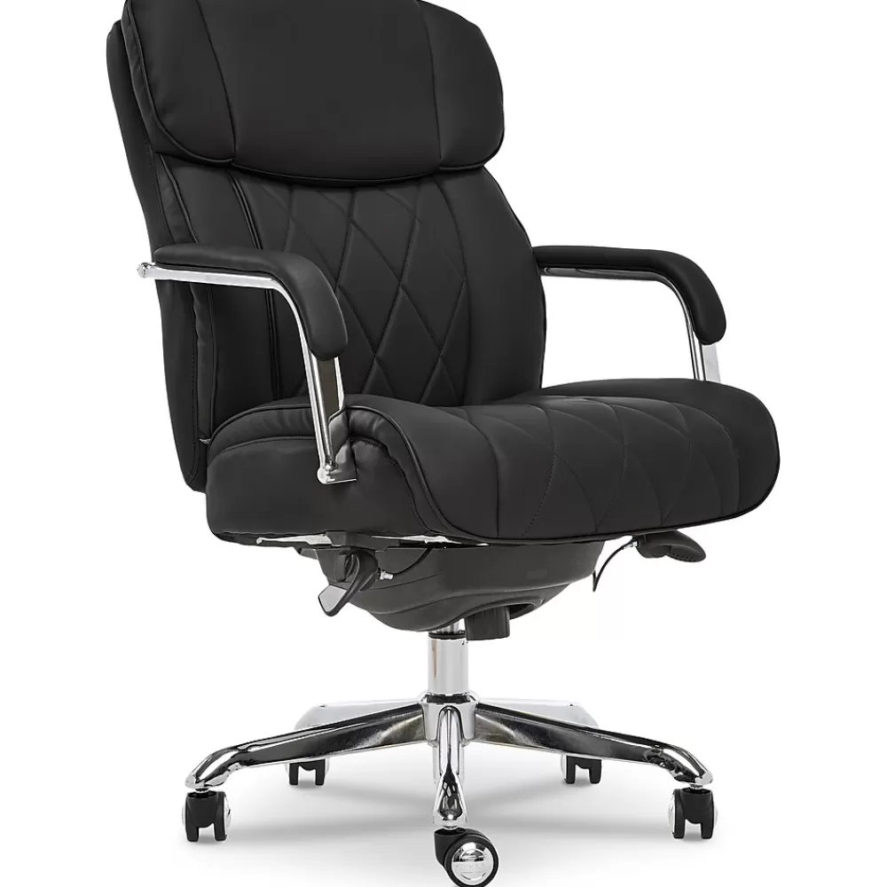 La-Z-Boy Sutherland Ergonomic Faux Leather Swivel Computer and Desk Chair, (CHR10048A) Black Hot