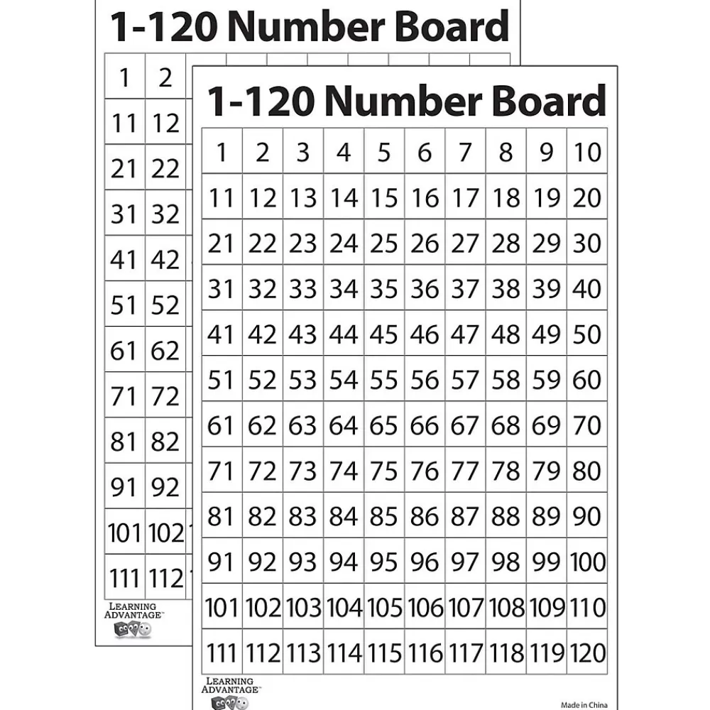 Learning Advantage 1-120 Number Dry Erase Boards, 10 Per Set, 2 Sets (CTU7289-2) Discount