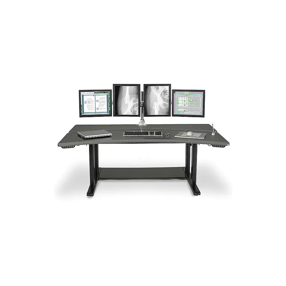 Life Flo LifeFlo Ergonomics Bi-Level PACS Radiology Table, 66"L x 46"D x 1 1/8" Thick, Black (ECI-6646RAD-BK) New