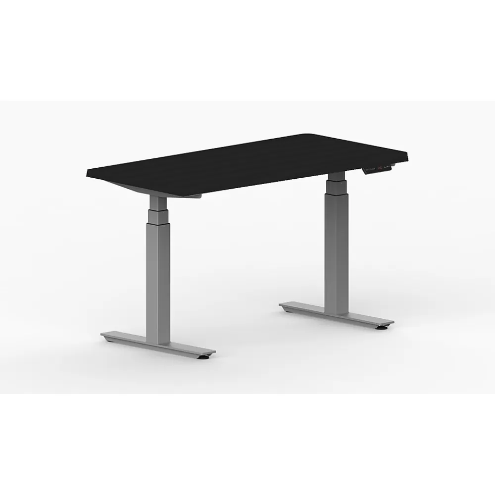 Life Flo LifeFlo Ergonomics Height Adjustable Desk, 36" W x 24" D x 1 1/8" Thick, Black (LFO-3624-E2-BK) Best Sale