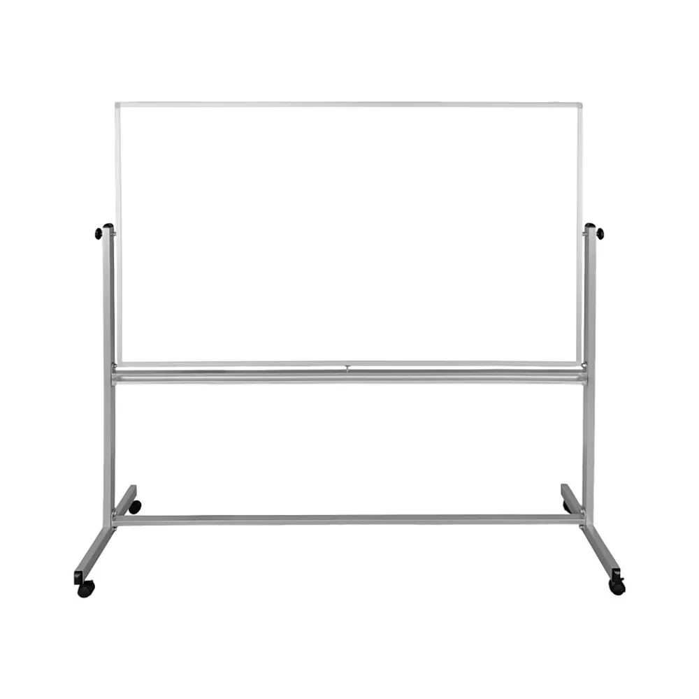 Luxor Steel Mobile Dry-Erase Whiteboard, Aluminum Frame, 40"H x 72"W (MB7240WW) Flash Sale