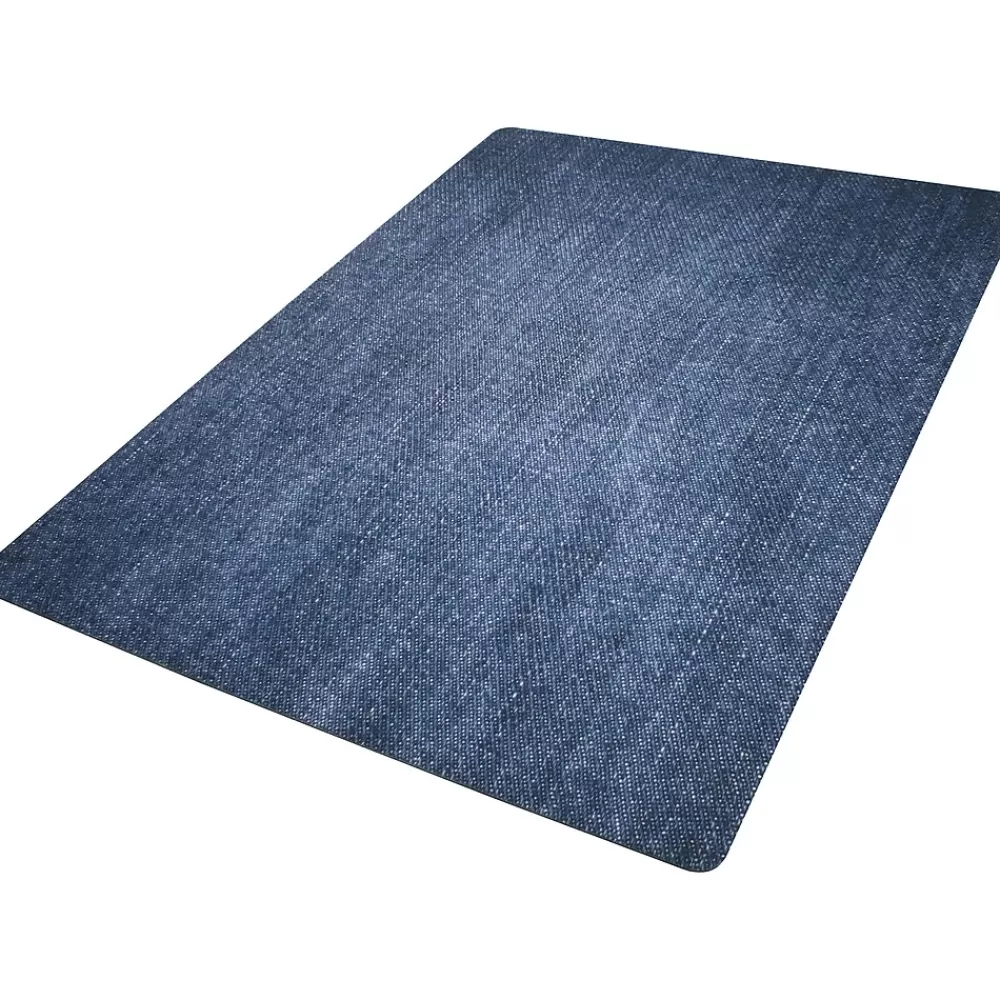 M + A Matting Hard Floor Chair Mat, 35" x 47", Stonewash Blue (228552134127) Fashion