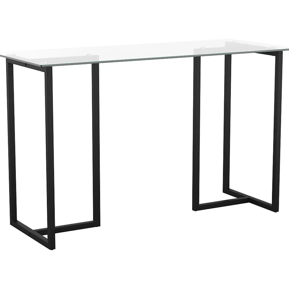 Martha Stewart Eli 47"W Glass/Steel Home Office Desk, Clear/Oil-Rubbed Bronze (XUDK1BK) Online
