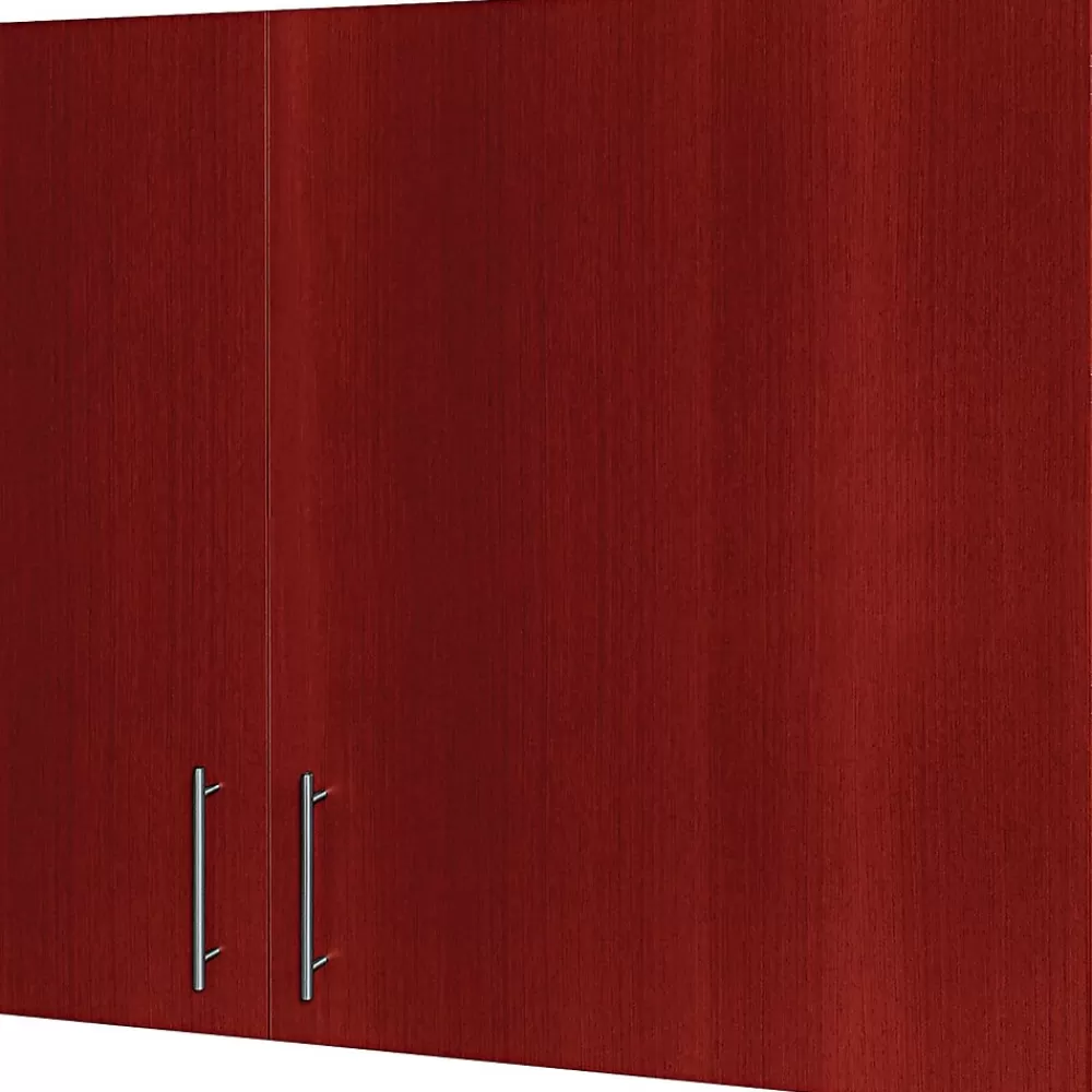 MasterVision ? Conference Cabinet, 48"H x 48"W x 5"D, Cherry Frame/White Surface Discount