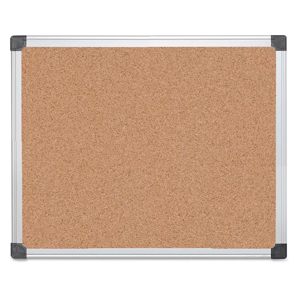MasterVision ® Value Cork Bulletin Board with Aluminum Frame, 24" x 36", Silver (BVCCA031170) Store