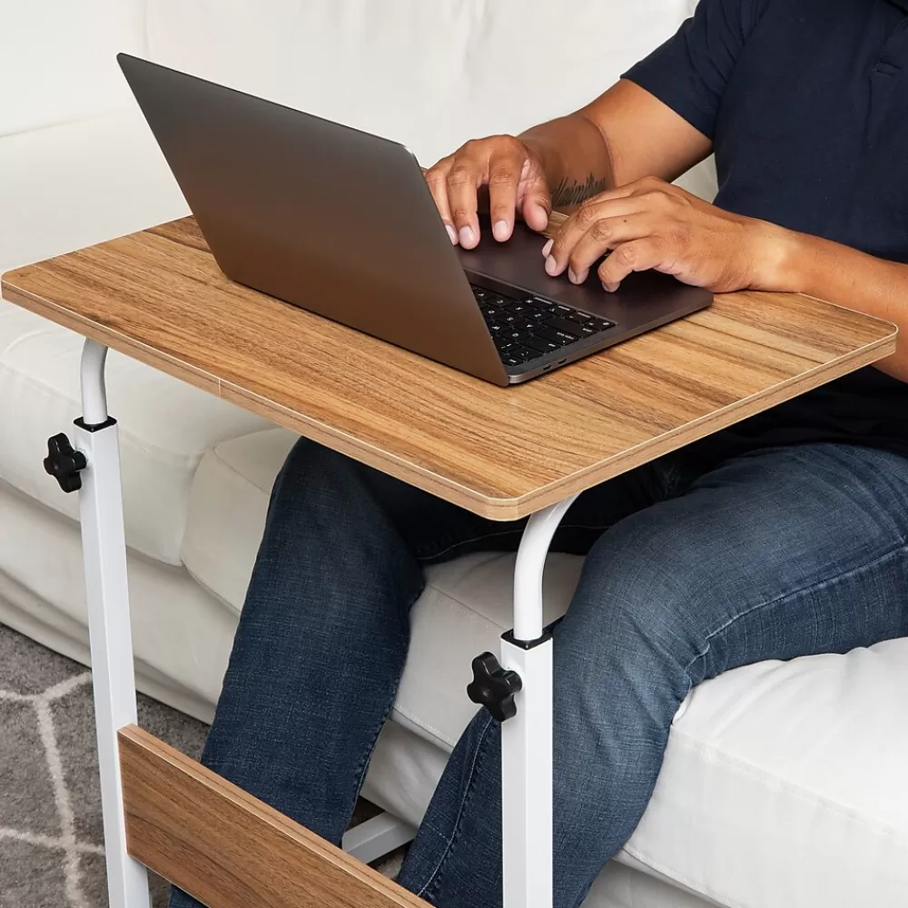 Mind Reader 21.75" Adjustable Standing Desk Laptop Stand, Brown/White (OBRJUST-BRN) Shop