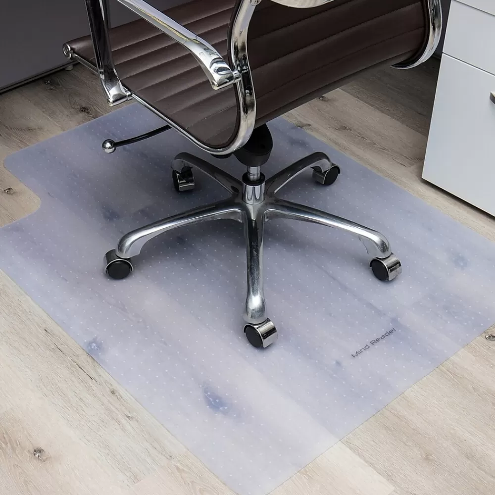 Mind Reader Carpet Chair Mat with Lip, 36" x 48'', Low-Pile, Clear (OFFCMAT-CLR) Hot