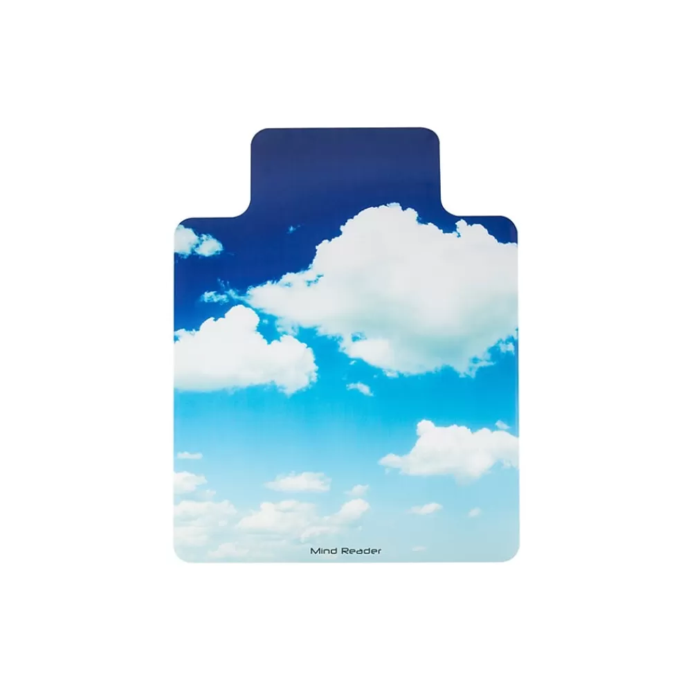Mind Reader Hard Floor Chair Mat with Lip, 47" x 35", Blue, Polycarbonate (SKYMAT-ASST) Sale