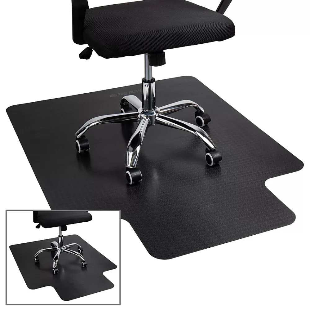 Mind Reader Hard Floor Chair Mat with Lip, 36" x 48'',Set of 2, Black (2OFFCMAT-BLK) Online