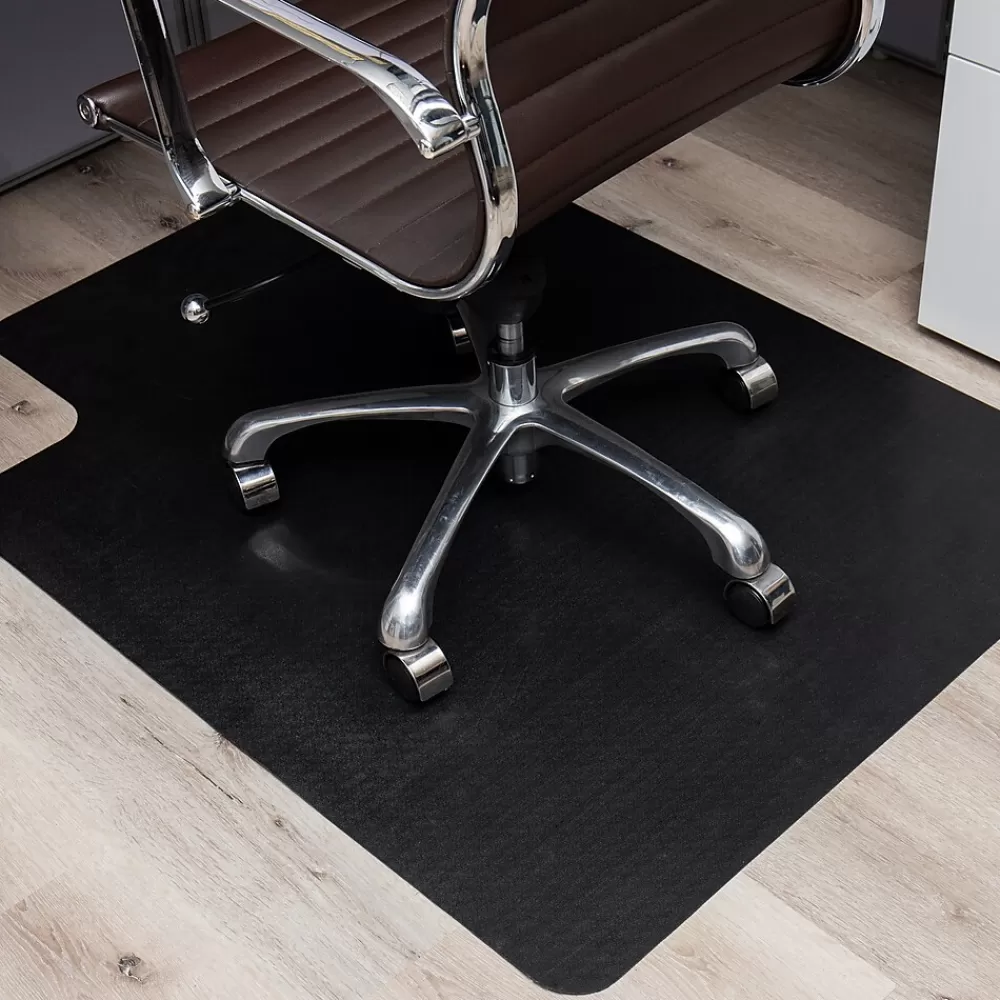Mind Reader Hard Floor Chair Mat with Lip, 36" x 48'',Set of 2, Black (2OFFCMAT-BLK) Online