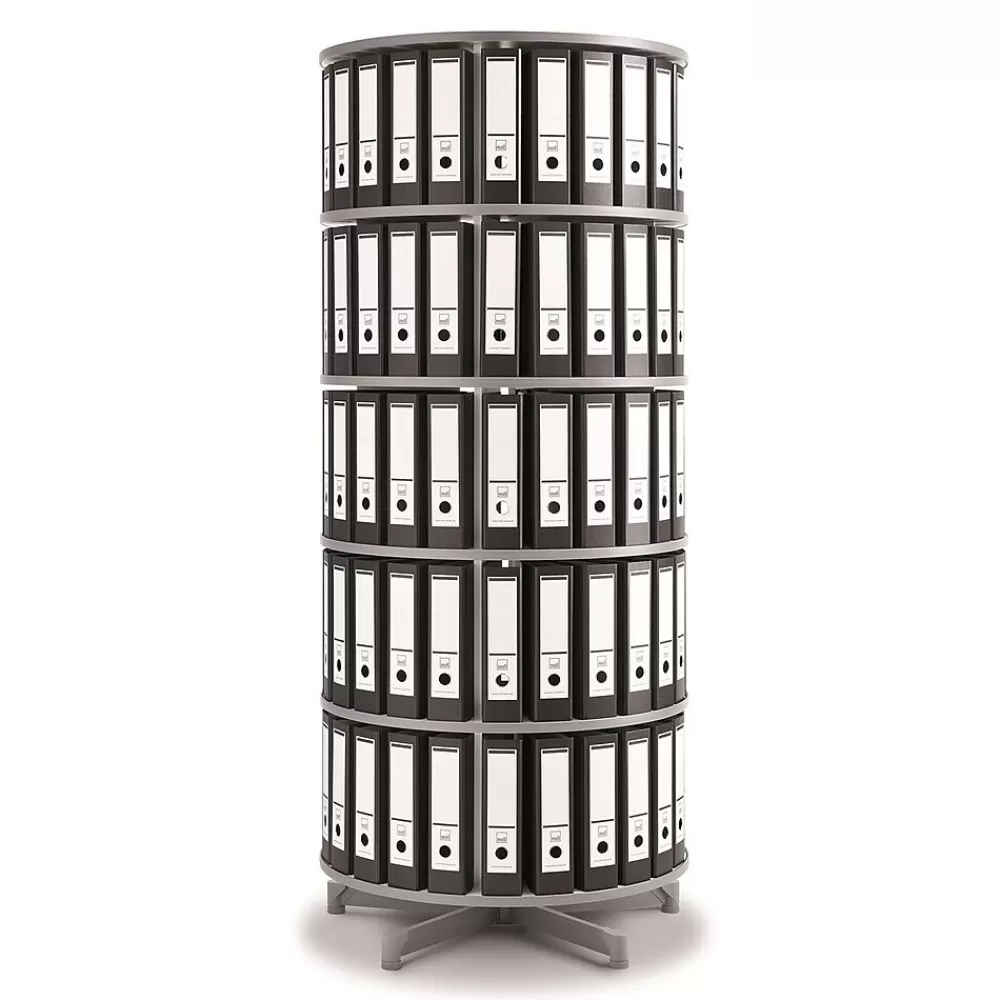 Moll ® Rotary Five Tier Spin & File Binder Storage Carousel, White Outlet