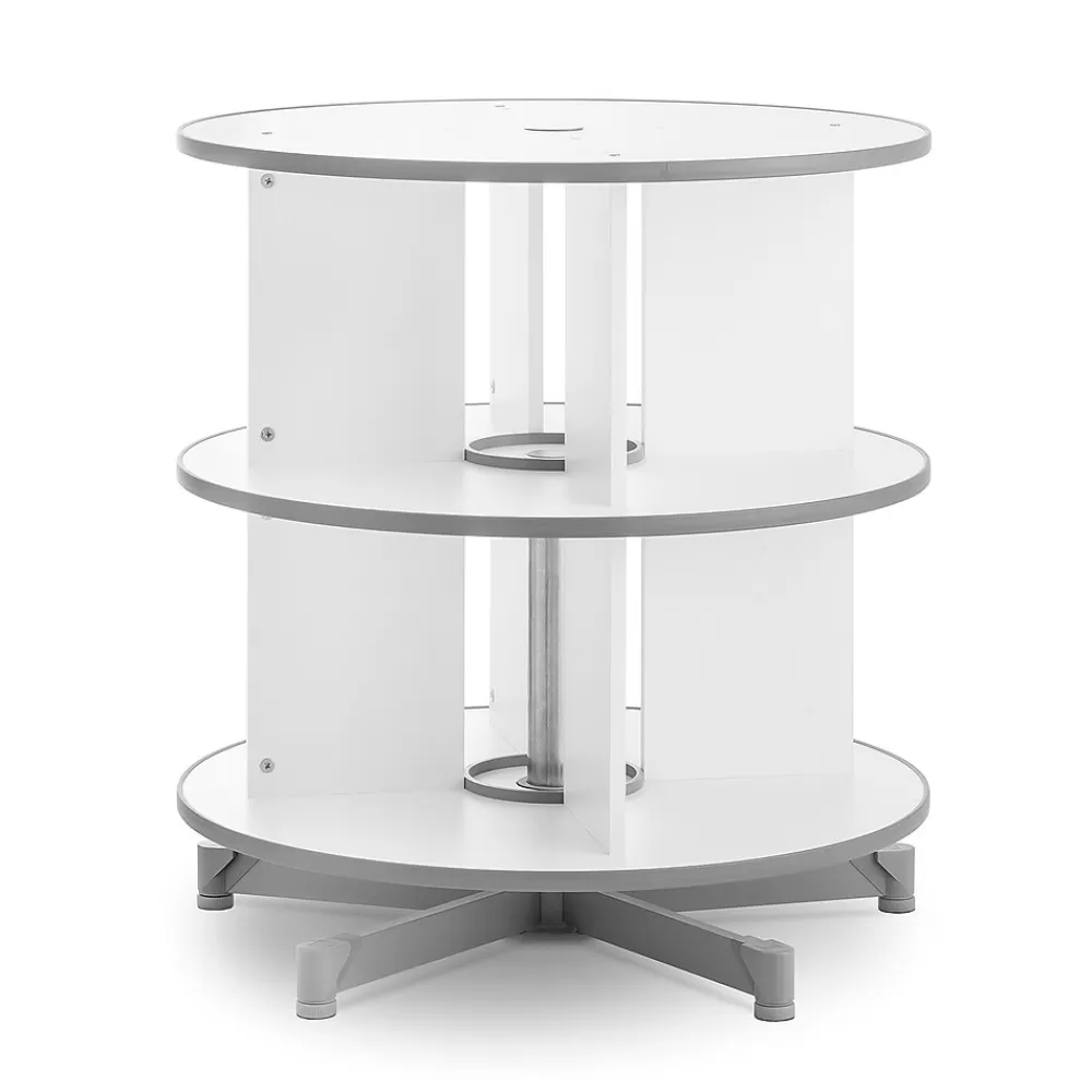 Moll ® Rotary Two Tier Spin & File Binder Storage Carousel, White Discount
