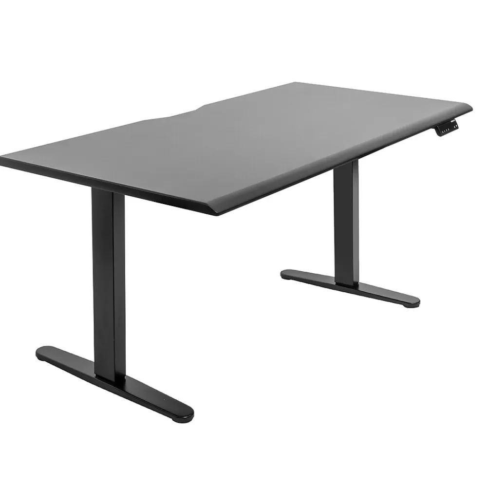 Mount-It! Dual Motor 60"W Electric Adjustable Standing Desk, Black (MI-18121) Flash Sale