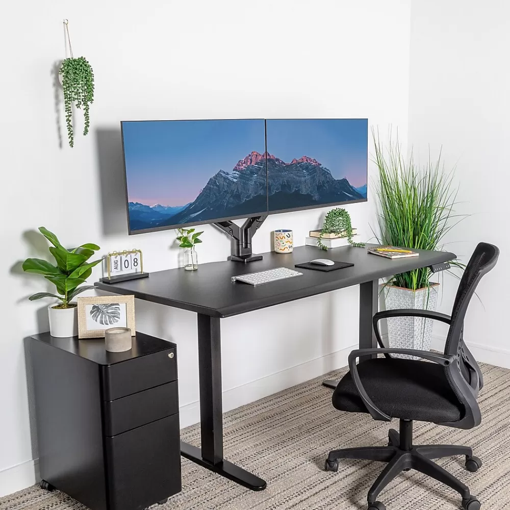 Mount-It! Dual Motor 60"W Electric Adjustable Standing Desk, Black (MI-18121) Flash Sale