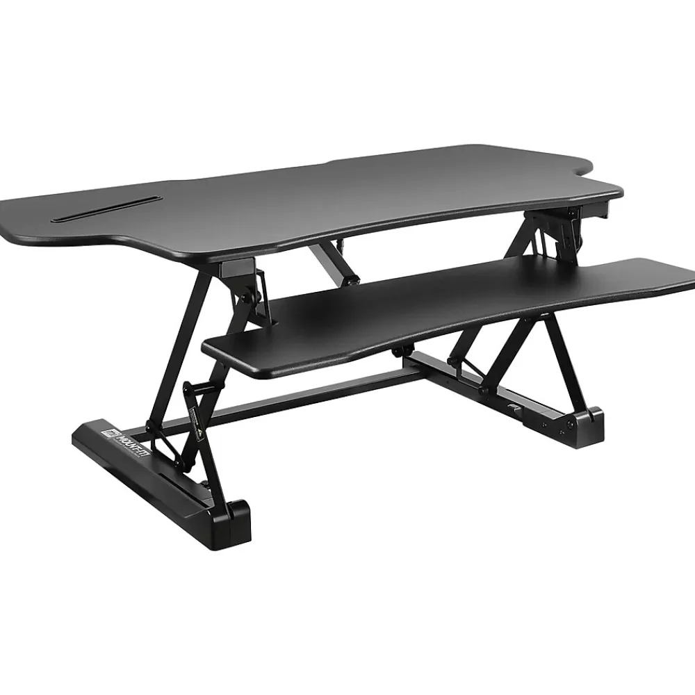Mount-It! 49"W Electric Adjustable Standing Desk Converter with USB Charging Port, Black (MI-7962) Hot