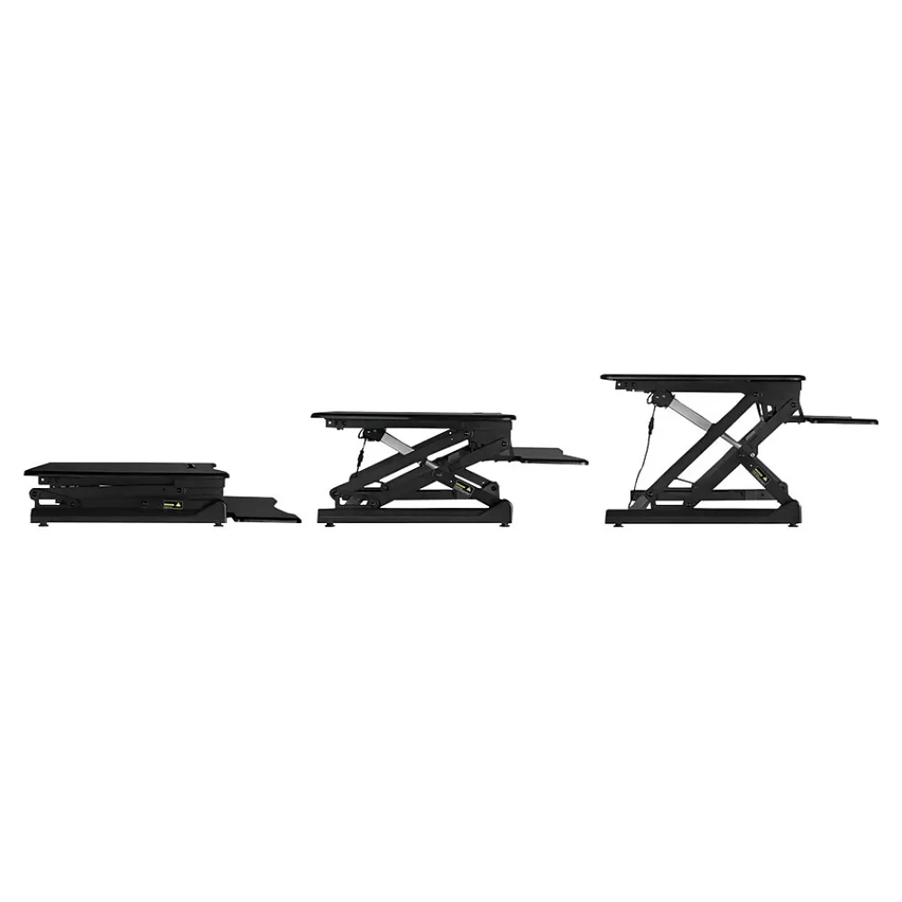 Mount-It! 36"W Electric Adjustable Standing Desk Converter with USB Charging Port, Black (MI-7927E) Fashion