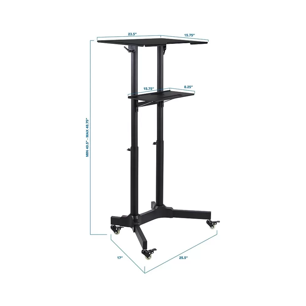 Mount-It! 24"W Portable Lectern Adjustable Aluminum Standing Podium, Black (MI-7971) Cheap
