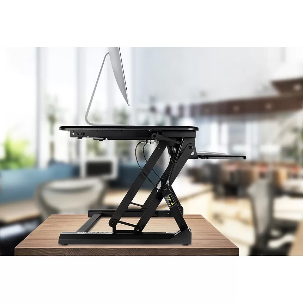 Mount-It! 35.5"W Rectangular Adjustable Metal Standing Desk Converter, Black (MI-7955) Shop