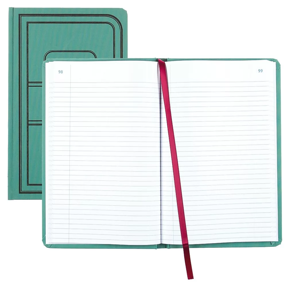 National Brand Canvas Tuff Series Record Book, 7.63" x 12.13", Green, 150 Sheets/Book (A66300R) Hot